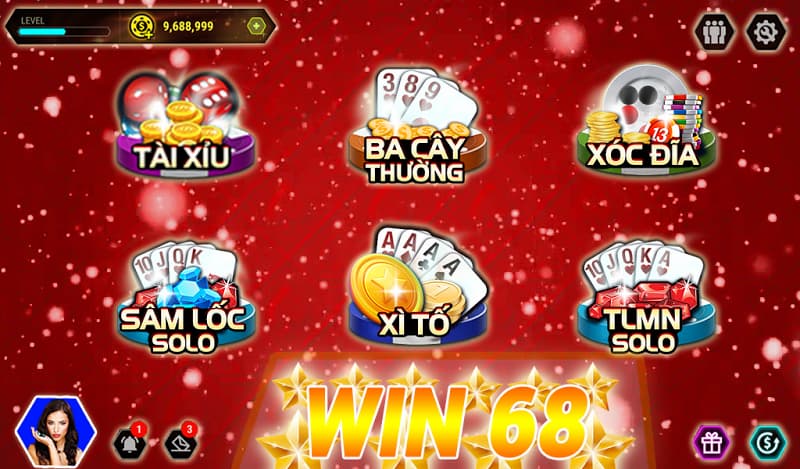 Win68 - Thiên Đường Giải Trí Đổi Thưởng Uy Tín Hàng Đầu 4 Game bài đình đám tại win68